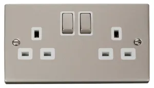 2 Gang 13A DP 'Ingot' Switched Socket Outlet - Whi