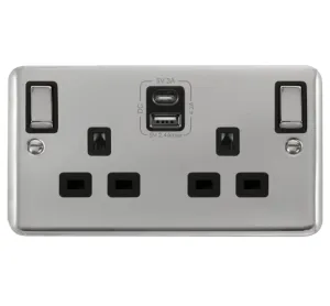 2G 13A SW SKT 4.2A A&C USB INGOT DPCH BK