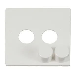 2G DIMMER SW PLATE  - MW