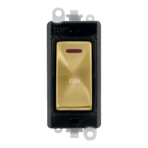 20AX Double Pole Switch With LED Module - Black -