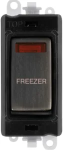 20AX Double Pole Switch With Neon Module - Black -