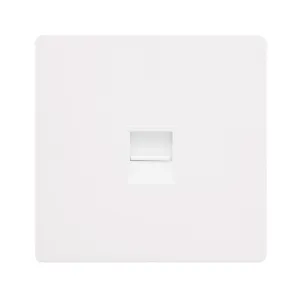 SINGLE TELEPHONE SECONDARY OUTLET - METAL WHITE CO