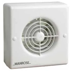 Manrose 100mm/4" standard fan automatic shutter wa