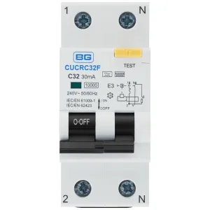 COMPACT 32A 30MA C CURVE TYPE F DOUBLE POLE RCBO B