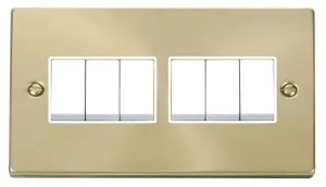 6 Gang 2 Way 10AX Switch - White