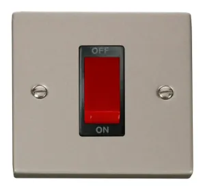 Deco - 50A 1 Gang Double Pole Switch - Red Rocker