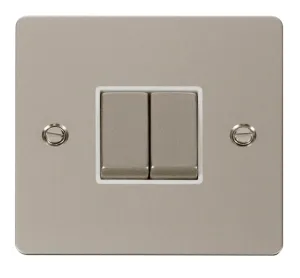 Ingot 10AX 2 Gang 2 Way Switch  - White