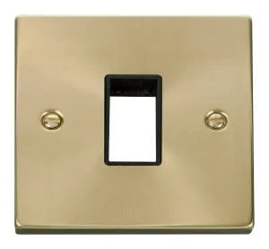 1 Gang Plate Single Aperture - Black