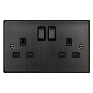 13A INGOT 2 GANG DOUBLE POLE SWITCHED SOCKET OUTLE