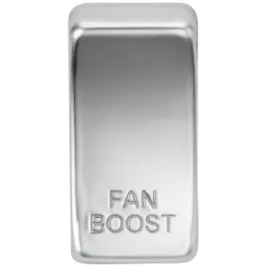 Switch cover marked "FAN BOOST" - Polished Chrome