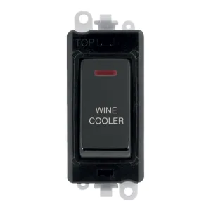 20AX Double Pole Switch With LED Module - Black -