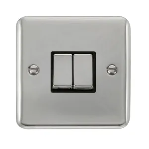 10AX Ingot 2 Gang 2 Way Plate Switch