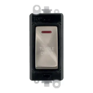 20AX Double Pole Switch With LED Module - Black -