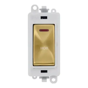 20AX Double Pole Switch With LED Module - Polar Wh