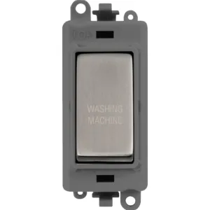 20AX Double Pole Switch Module - Grey - Stainless