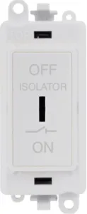 10A 3 POLE FAN ISOLATION SWITCH - POLAR WHITE
