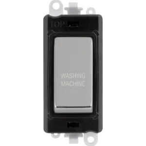 20AX Double Pole Switch Module - Black - Polished