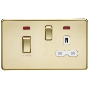 45A DP Switch & 13A Socket with Neons - Polished B