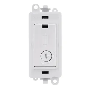13A Fused Lockable Module - White
