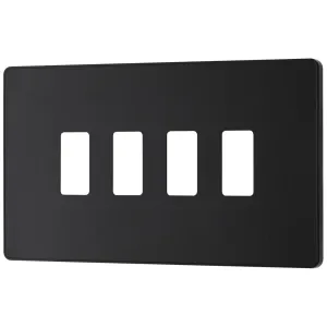 GRID FRONT PLATE - PCD EVOLVE - MATT BLACK - 4 GAN