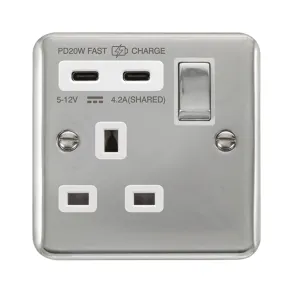 DECO+ 'INGOT' 13A 1 GANG SWITCHED SAFETY SHUTTER S
