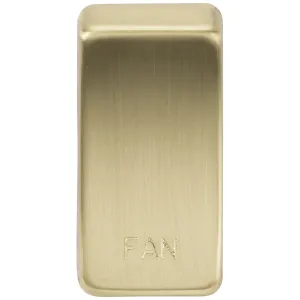 Switch cover "marked FAN" - brushed brass