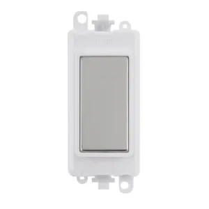 Blank Module - White - Polished Chrome