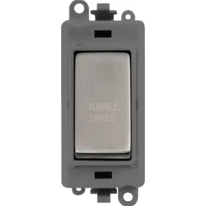 20AX Double Pole Switch Module - Grey - Stainless