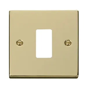 1 Gang GridPro Frontplate - Polished Brass