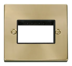 1 Gang Plate Triple Aperture - Black