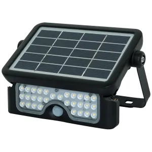 SOLAR GUARDIAN PIR FLOODLIGHT BLACK IP65 5W 550LM
