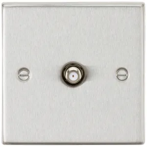 SAT TV Outlet - Brushed Chrome