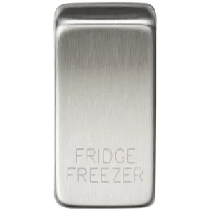 Switch cover "marked FRIDGE/FREEZER" - brushed chr