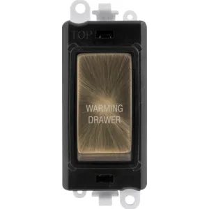 20AX Double Pole Switch Module - Black - Antique B