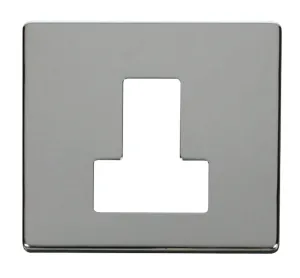 Switched Connection Unit Cover Plate - Chrome