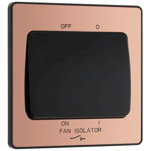 EVOLVE POLISHED COPPER (BLACK) FAN ISOLATOR SWITCH