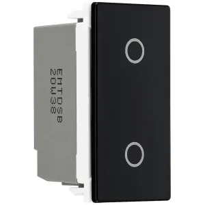 EURO MODULE TOUCH LED DIMMER, SLAVE, BLACK
