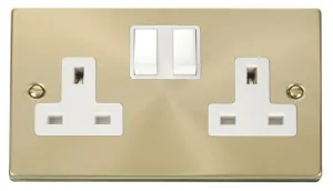 2 Gang 13A DP Switched Socket Outlet - White