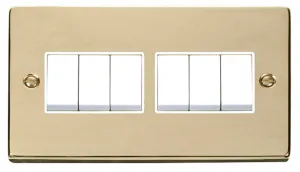 6 Gang 2 Way 10AX Switch - White