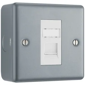 METAL CLAD SINGLE RJ45 TELEPHONE SOCKET