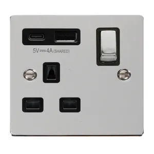 DECO 'INGOT' 13A 1  GANG  SWITCHED SAFETY SHUTTER