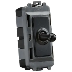 20AX 1G 2-way SP Grid Toggle Switch - matt black