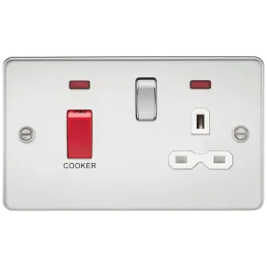 45A DP Switch & 13A Socket with Neons - Polished C