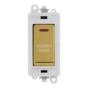 20AX Double Pole Switch With LED Module - Polar Wh