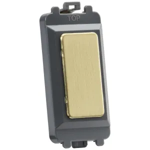 Blank grid module - brushed brass