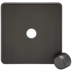 1G Dimmer Plate with Matching Metal Dimmer Cap - S