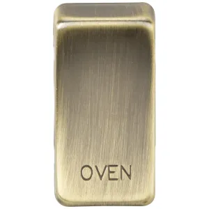 Switch cover "marked OVEN" - antique brass