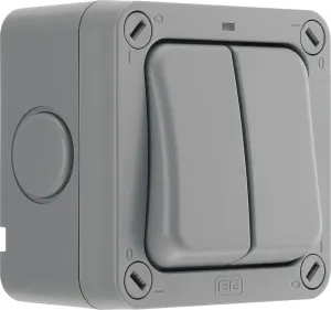NEXUS STORM IP66 WEATHERPROOF DOUBLE SWITCH, 20AX