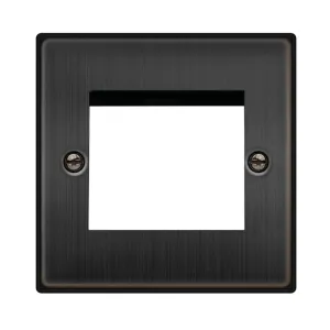 1 GANG NEW MEDIA 2 APERTURE PLATE - MATT BRONZE
