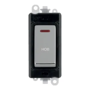 20AX Double Pole Switch With LED Module - Black -